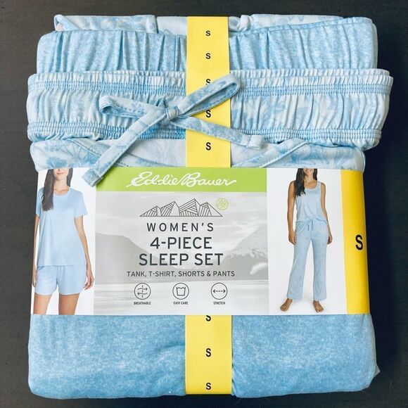 Eddie Bauer 4-Pc Lounge Sleep Set Pajamas PJs S - Picture 1 of 4